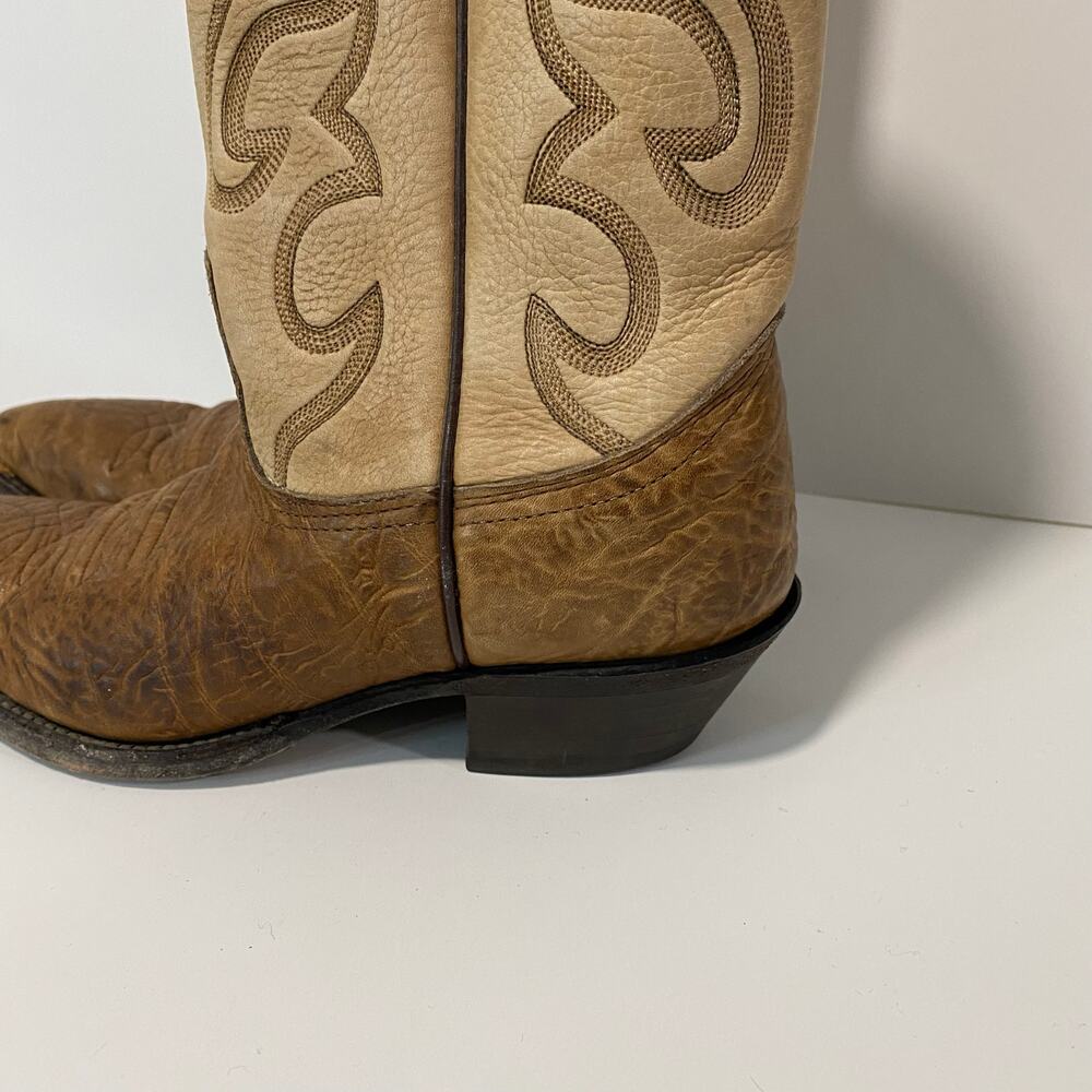 Nocona Women's Western Boots Size 6 Leather Brown Tan Embroidered Rodeo Horse - Picture 6 of 9